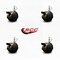 Service Caster 2'' Antique Metal Hood Twin Caster Locking Nylon Wheel 3/8 Thread Stem, 4PK SCC-TS02S50D-NYS-WA-B-382458-4 - alternate 2